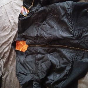 Alpha MA 1 Flight Jacket. Black size Med